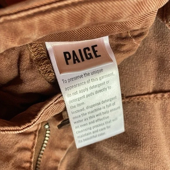 PAIGE Carly High-Rise Wide-Leg Crop Jeans in Terra Cotta - Picture 8 of 14